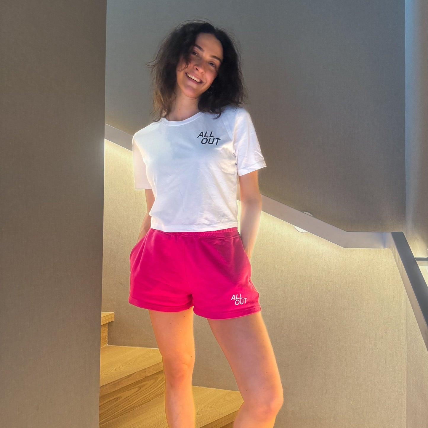 THE ULTIMATE CROP T - SHIRT - ICED COFFEE - All Out Activewear